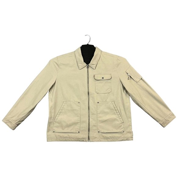 Levis Mens Full Zip Trucker Jacket Size 2XL Beige Canva Fabric Casual & Stylish - Picture 13 of 13